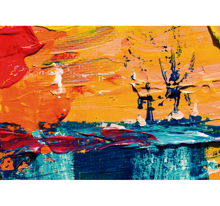 Vibrant abstract seascape wall mural painting - TenStickers