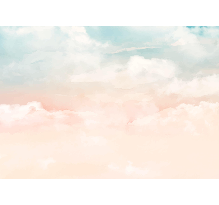 Sky mural wallpaper soft cloudscape view - TenStickers