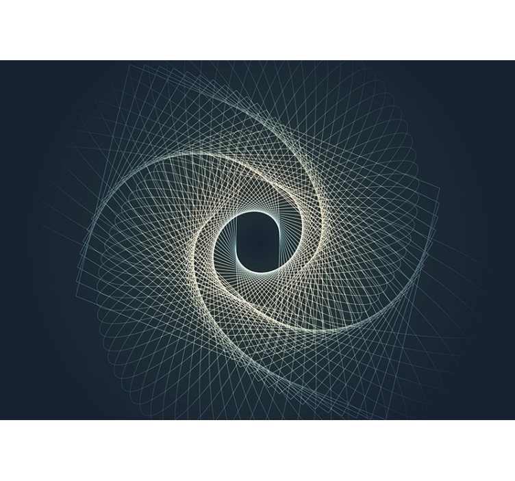 Abstract mural wallpaper spiral geometric design - TenStickers