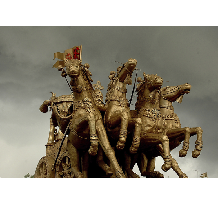 Automotive wall murals historical chariot horses - TenStickers