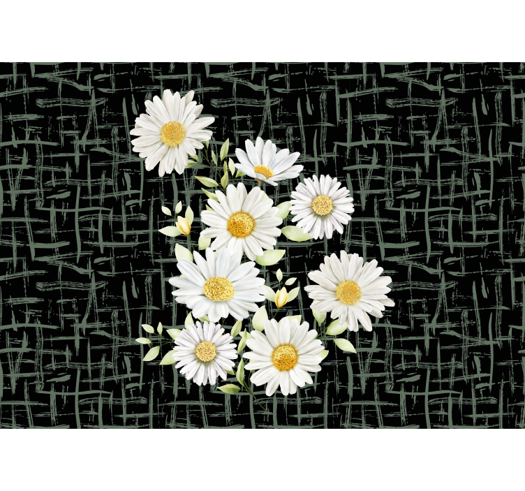 Flowers wall mural daisy floral arrangement - TenStickers