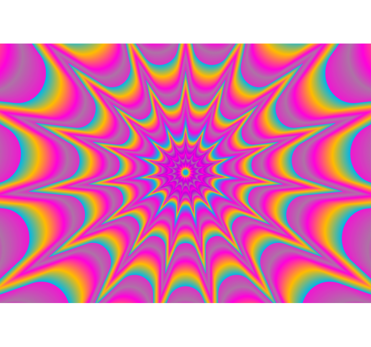 Abstract mural wallpaper hypnotic radiating design - TenStickers