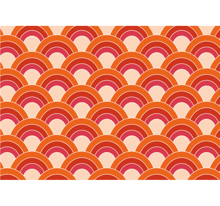 Wall mural pattern layered circular design - TenStickers