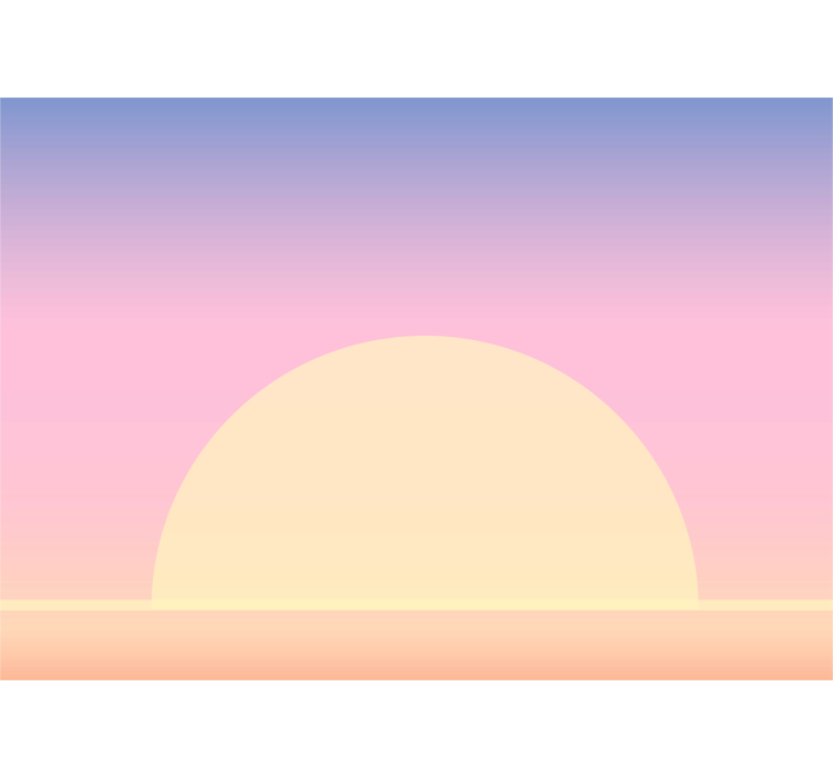 Abstract mural wallpaper sunny horizon pastel - TenStickers