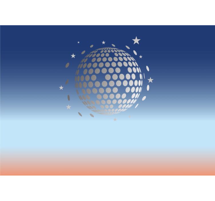 Wall mural music disco ball pattern - TenStickers