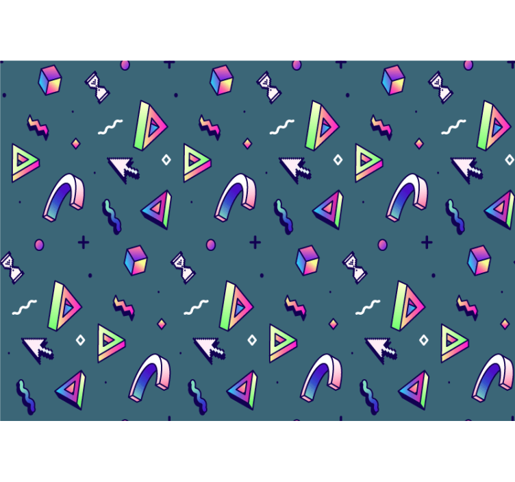 Love wall mural geometric shape discovery - TenStickers