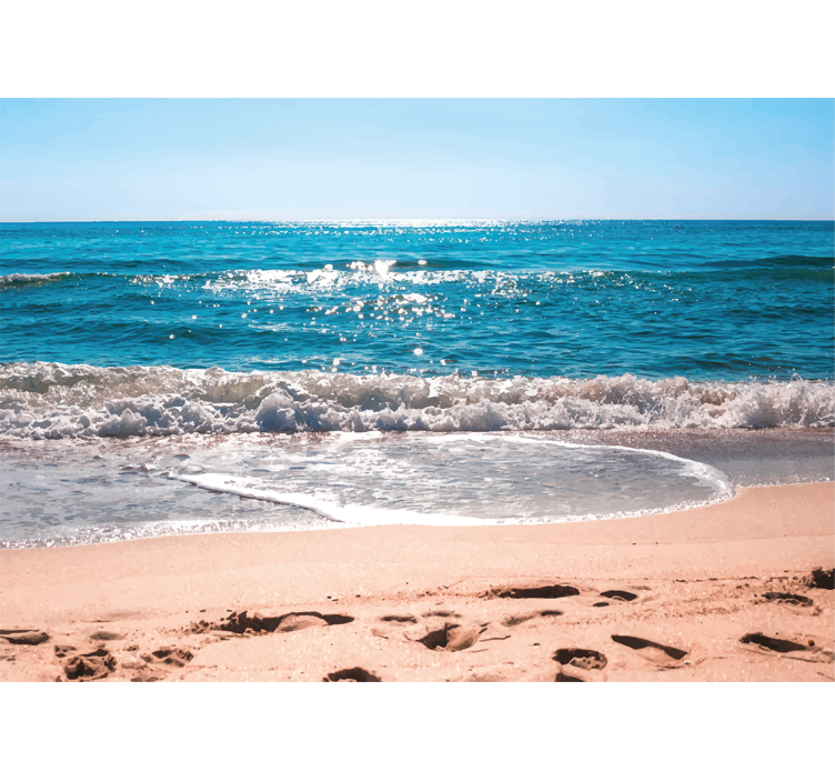 Sea wall mural beachside serenity - TenStickers