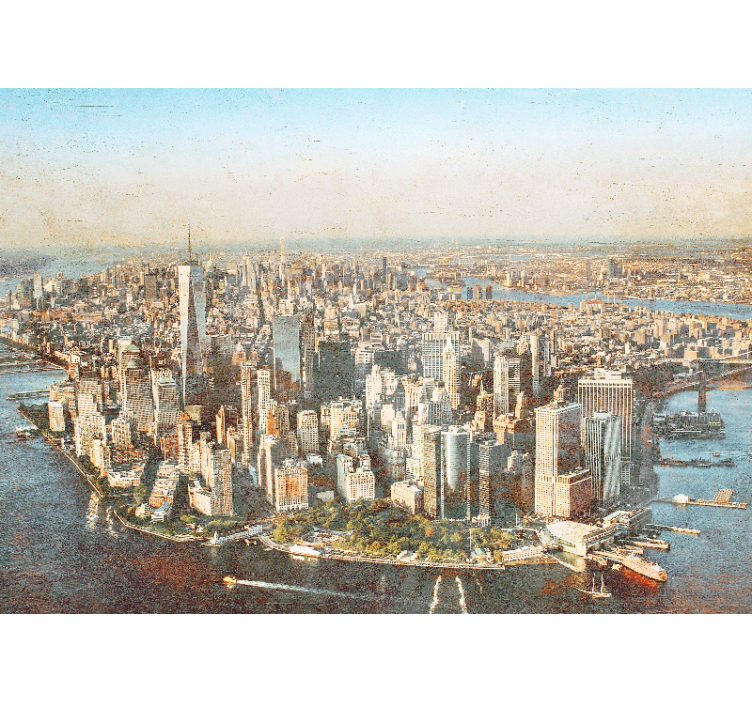 Wall mural city aerial view of manhattan - TenStickers