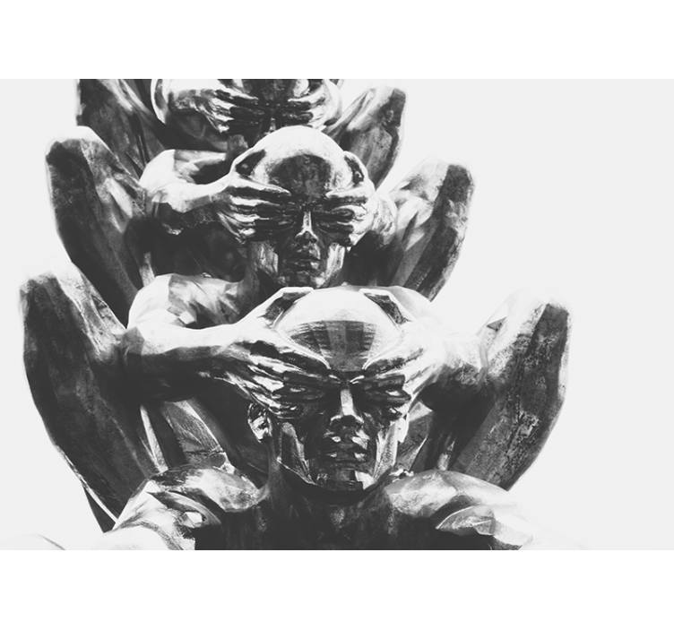 Wall mural painting of abstract human figures - TenStickers