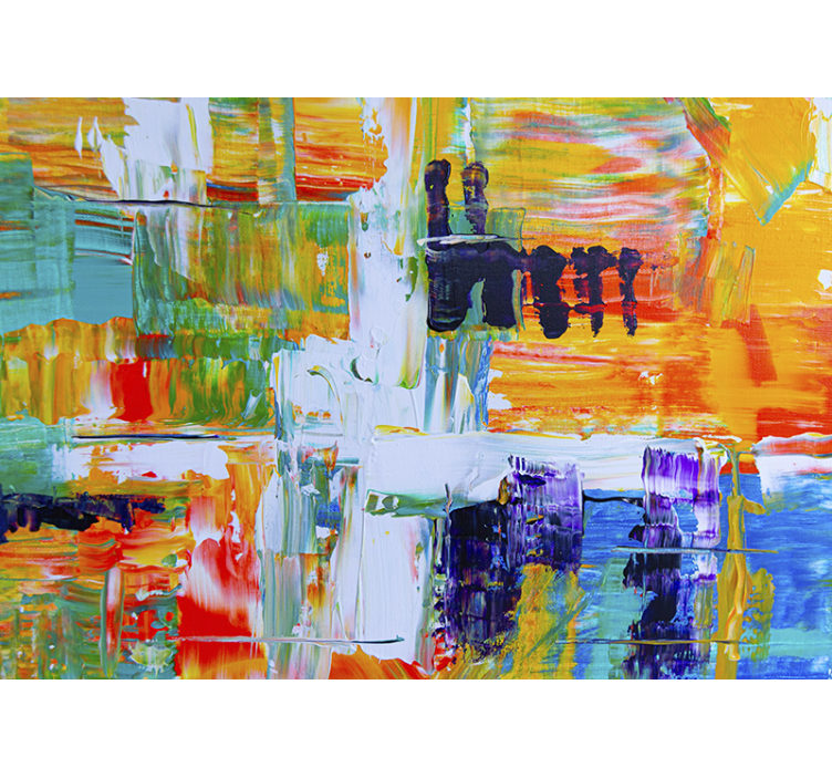 Wall mural painting vibrant abstract design - TenStickers