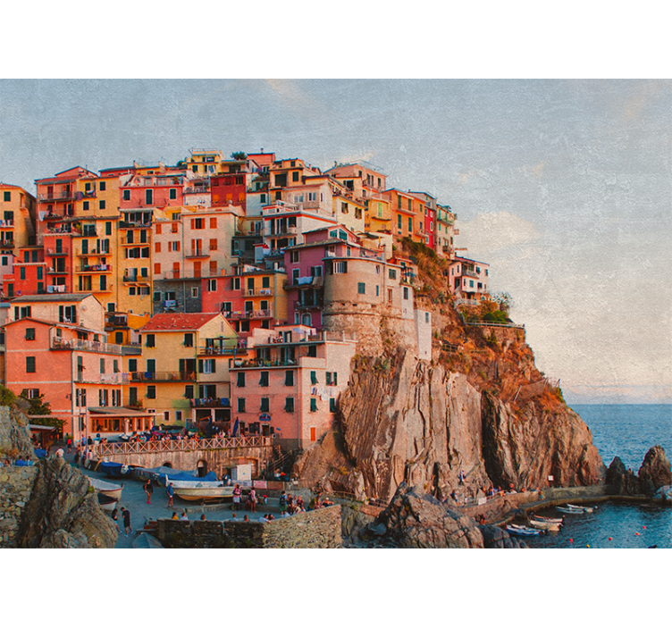 Wall mural city coastal vibrance - TenStickers