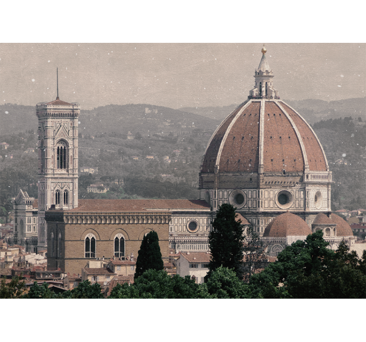 Wall mural city florence cathedral view - TenStickers