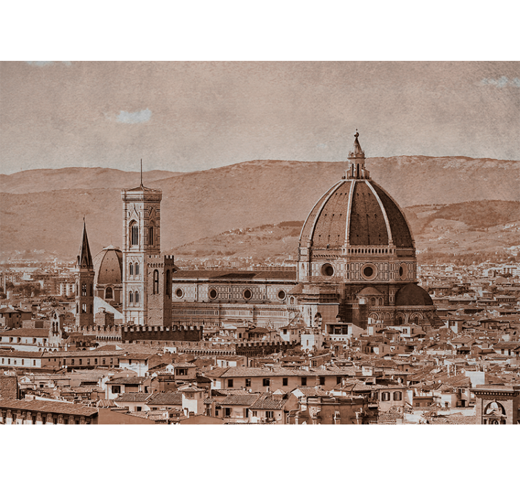 Wall mural city florence dome view - TenStickers