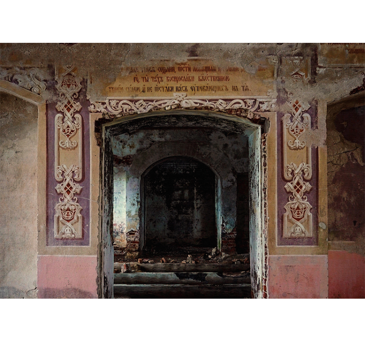 Wall mural city abandoned vintage architecture - TenStickers