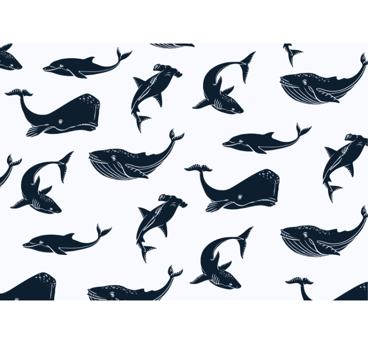 Wall mural animals inspired by marine life - TenStickers