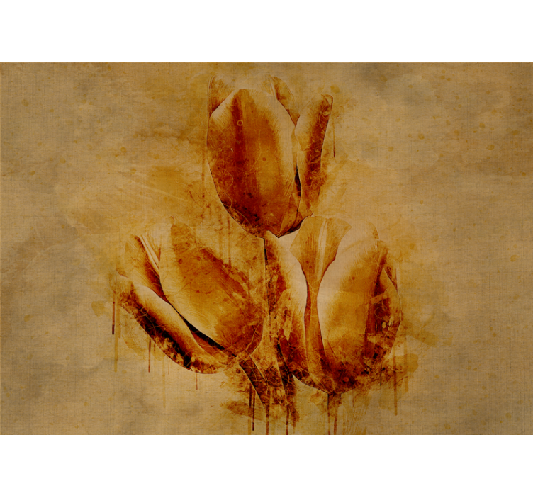 Flowers wall mural elegant tulip arrangement - TenStickers