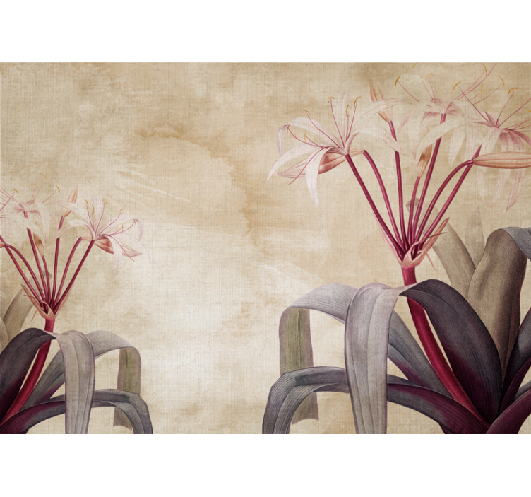 Flowers wall mural elegant floral display - TenStickers