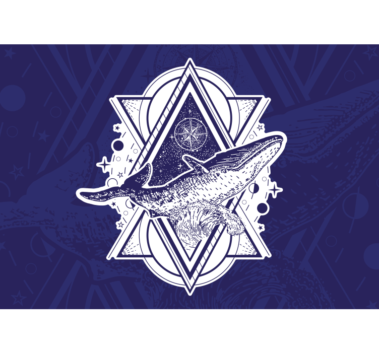 Wall mural animals majestic whale design - TenStickers