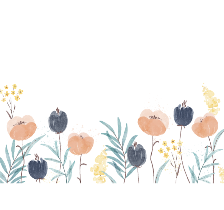 Flowers wall mural delightful floral arrangement - TenStickers