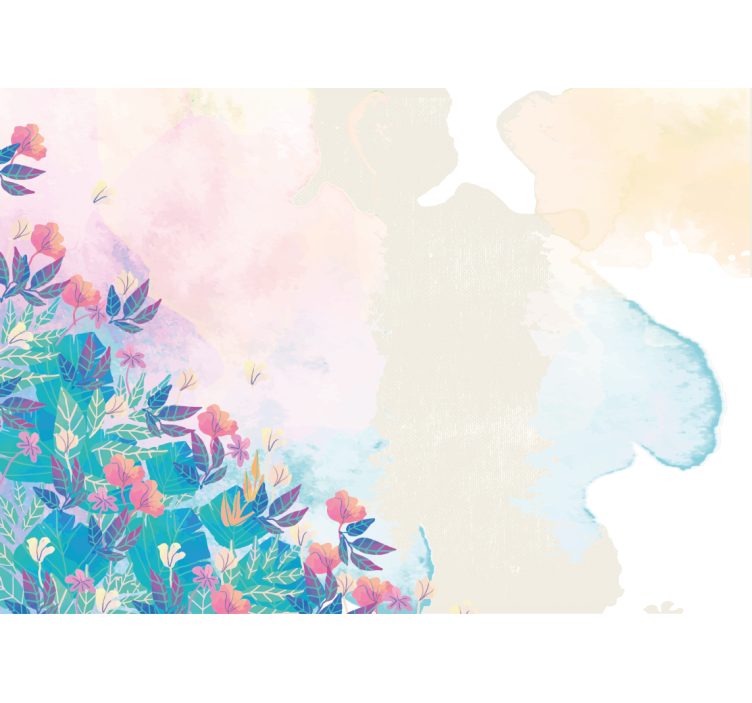 Vibrant Floral Splash abstract mural wallpaper - TenStickers