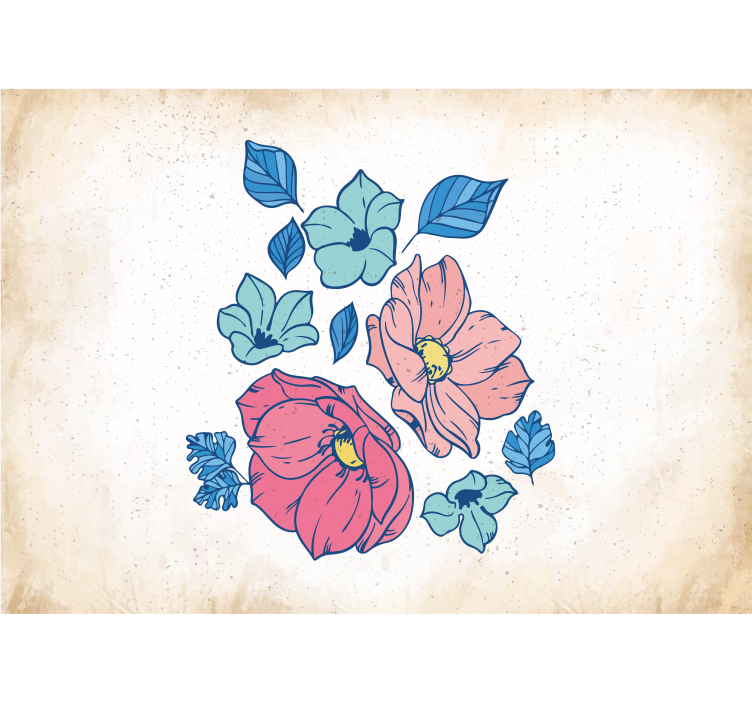 Flowers wall mural blush floral arrangement - TenStickers