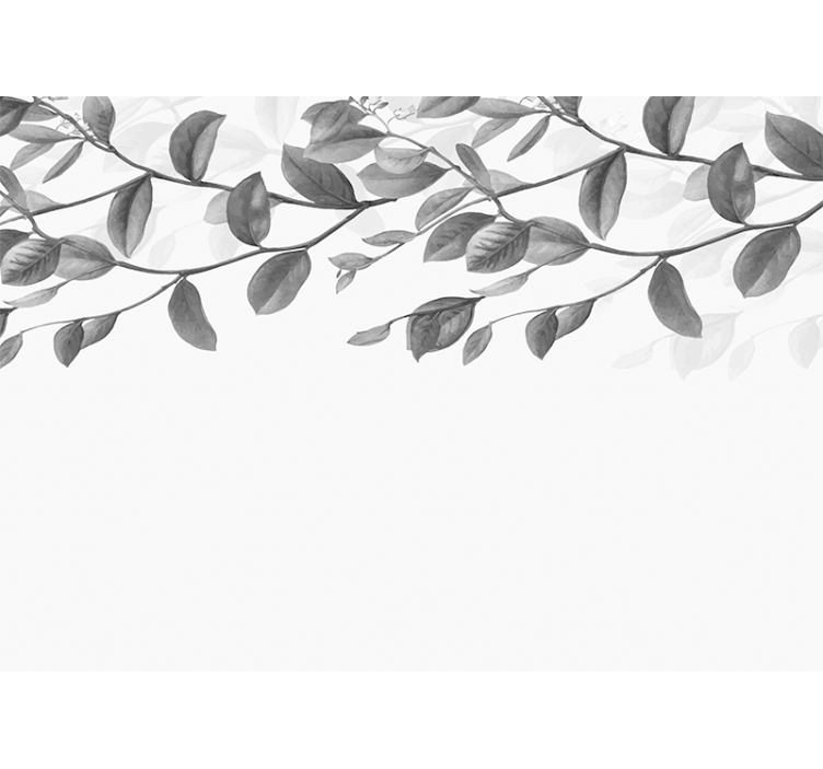 Trees wall mural graceful leaf design - TenStickers