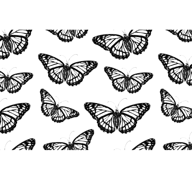 Elegant black butterflies wall mural animals - TenStickers