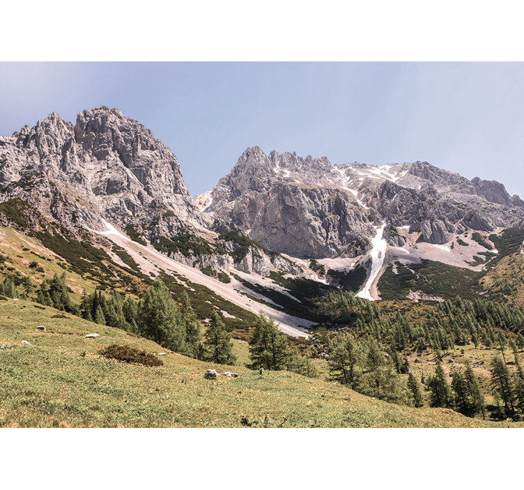 Landscape wall mural alpine serenity - TenStickers
