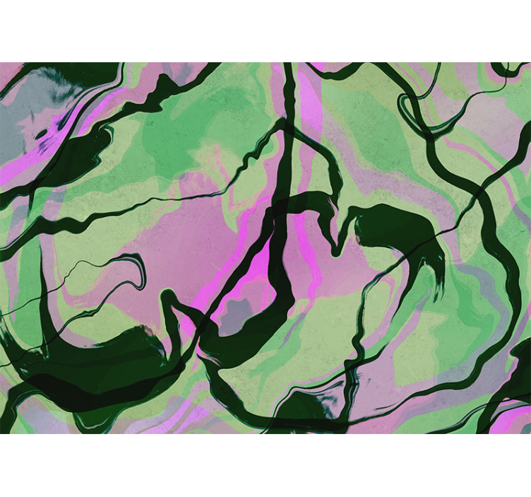Abstract mural wallpaper organic shape design - TenStickers