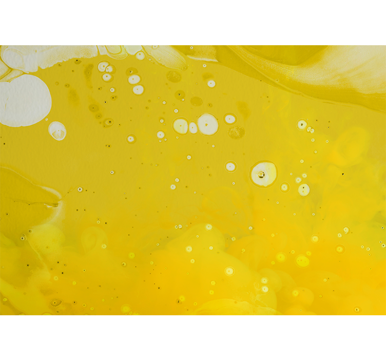 Abstract mural wallpaper swirling yellow designs - TenStickers