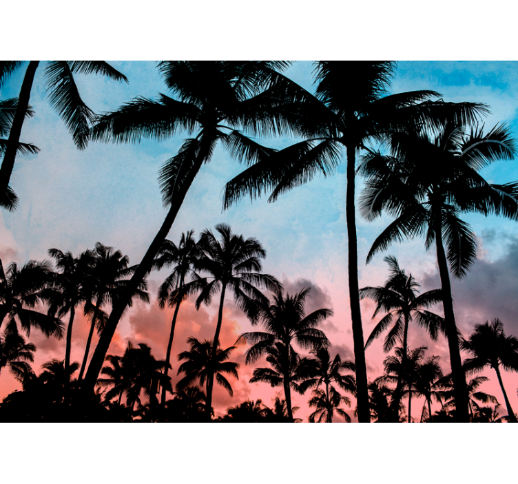 Nature wall mural tropical palm shadows - TenStickers