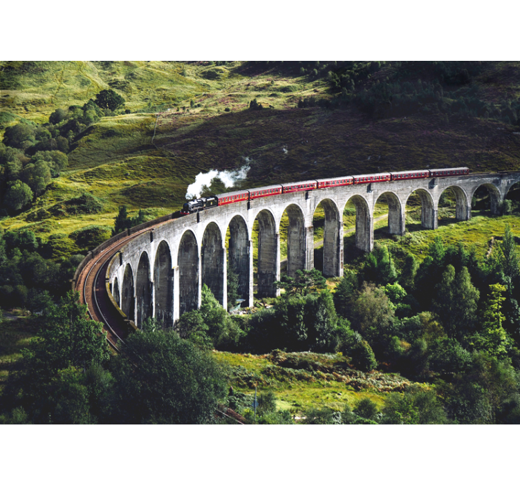 Wall mural city iconic railway bridge - TenStickers