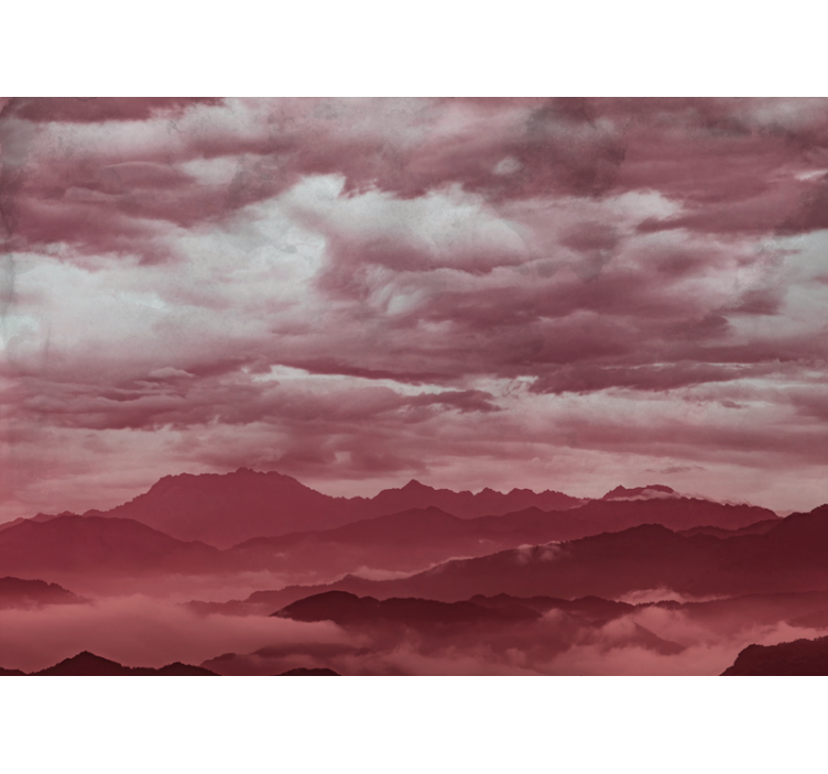 Mountain wall mural mystical mountain landscape - TenStickers