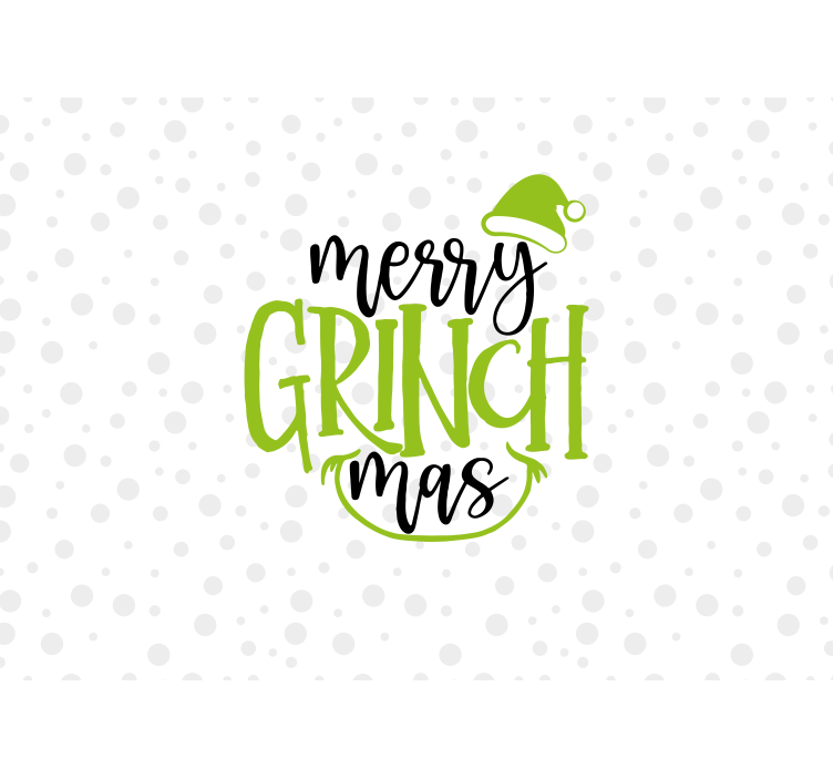 Festive Grinch Greeting wall mural christmas - TenStickers