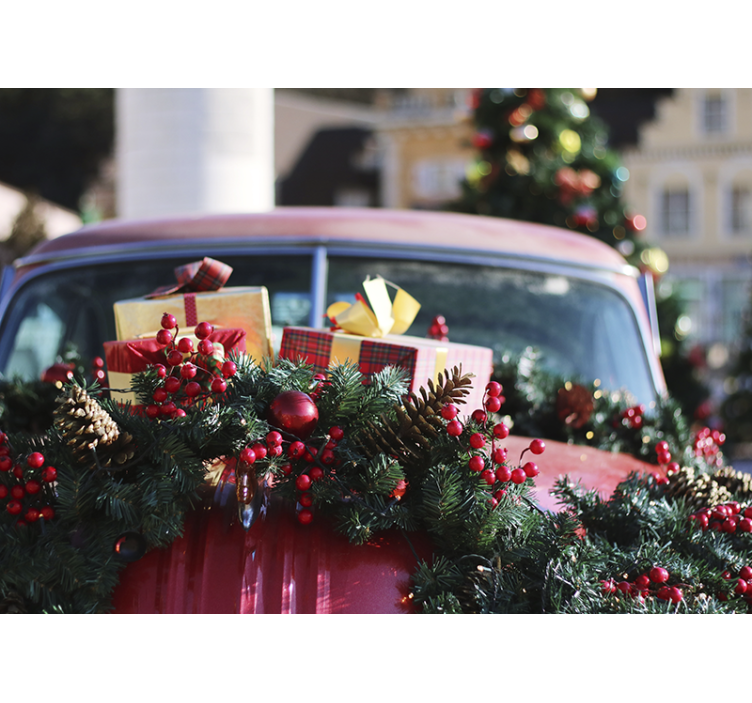 Wall mural christmas festive holiday gifts - TenStickers