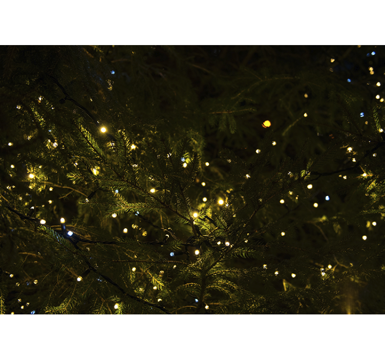 Wall mural christmas festive tree lights - TenStickers