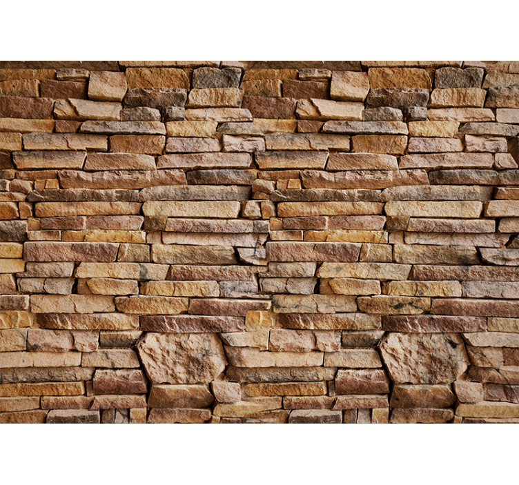 Stone wall mural natural stone look - TenStickers