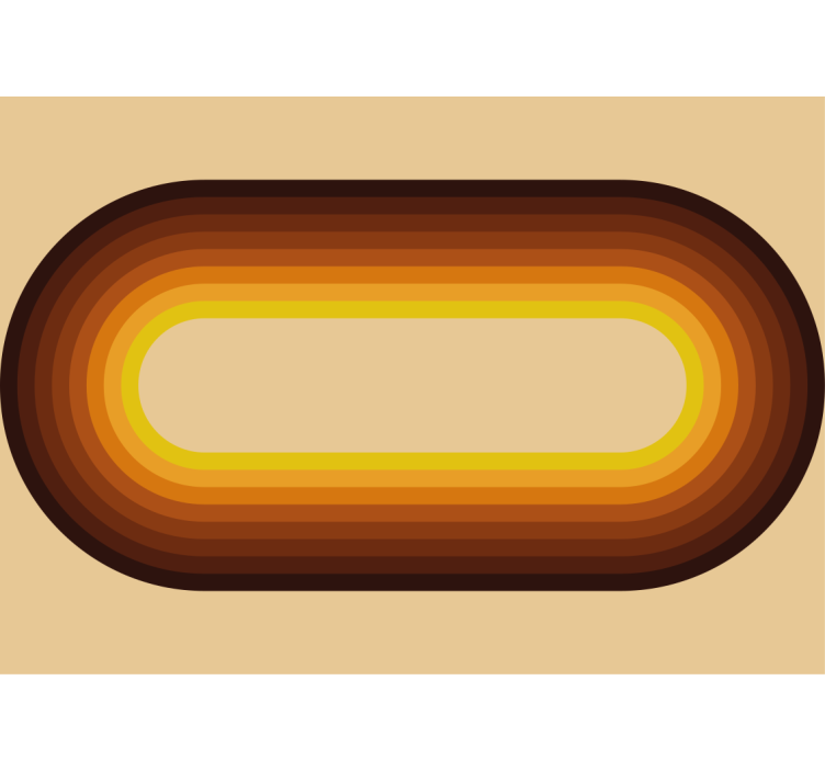 Wall mural pattern retro circular design - TenStickers