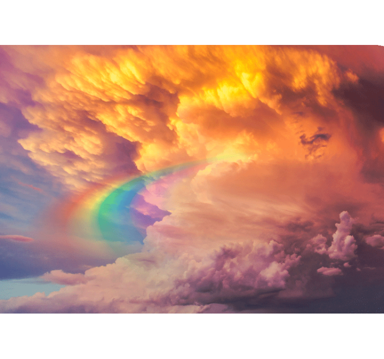 Sky mural wallpaper majestic cloudscape rainbow - TenStickers