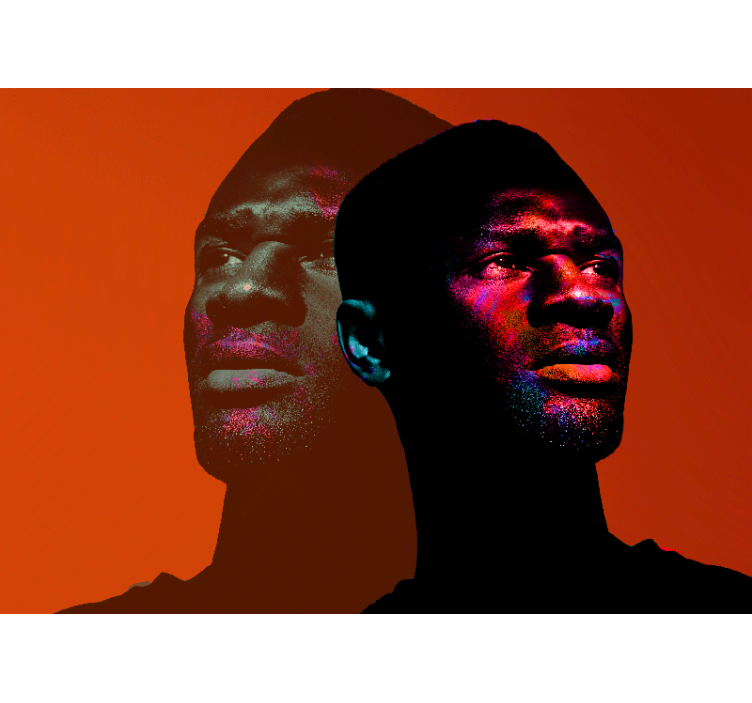 Wall mural people dynamic portrait silhouettes - TenStickers