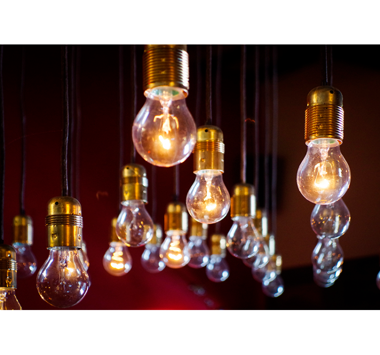 Automotive wall murals edison bulb cluster - TenStickers