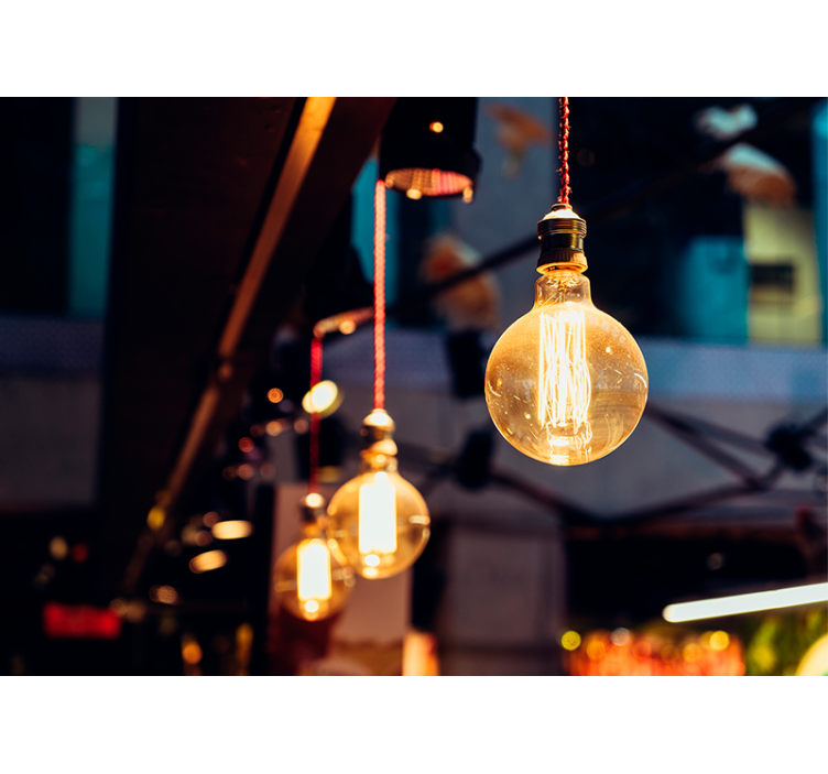 Other wall mural pattern vintage light fixture - TenStickers