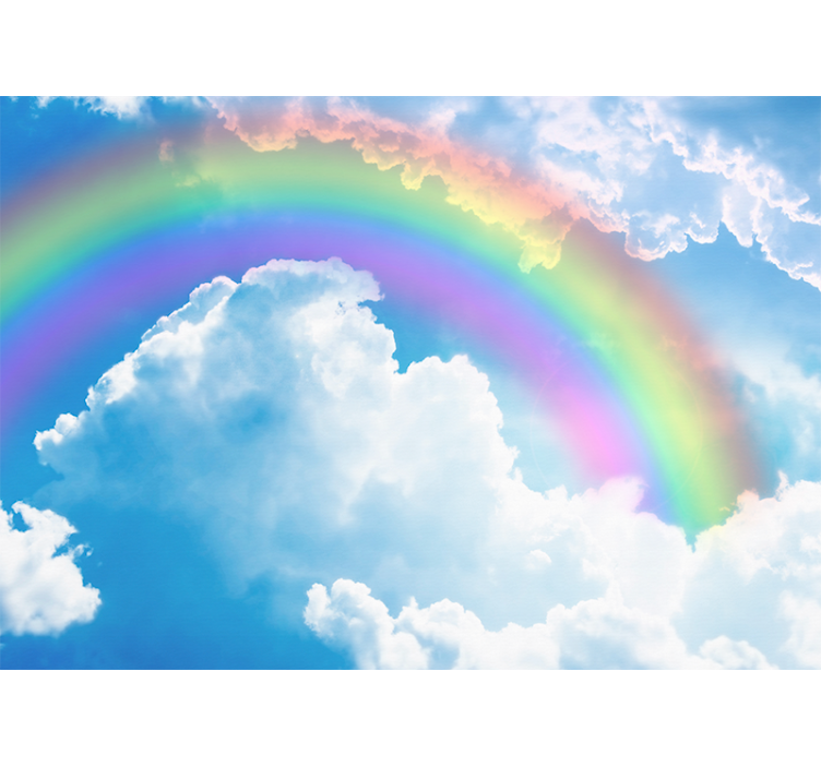 Sky mural wallpaper colorful rainbow clouds - TenStickers