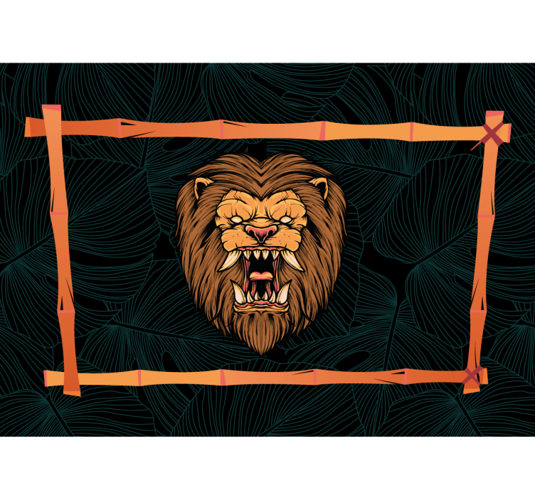 Majestic Artwork wall mural lion - TenStickers