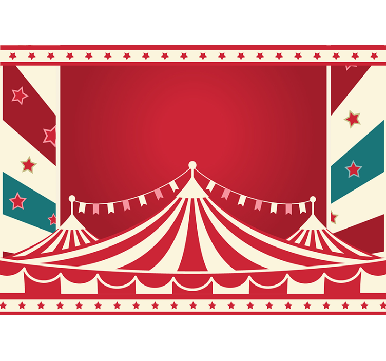 Love wall mural circus tent joy - TenStickers