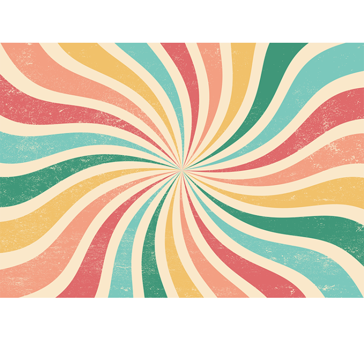 3d mural wallpaper spiral color waves - TenStickers