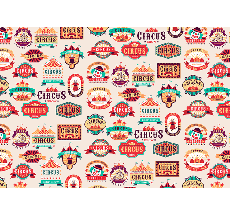 Wall mural text circus theme signage - TenStickers