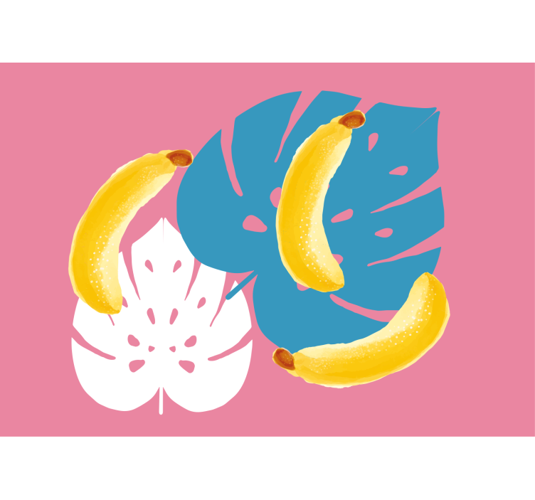 Other flowers wall mural bananas and leaves - TenStickers