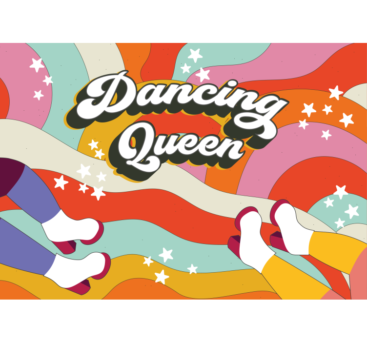 Wall mural music dancing queen energy - TenStickers