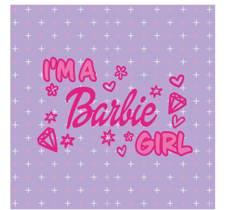 Wall mural text i'm a barbie girl - TenStickers